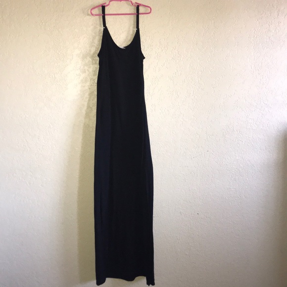 Forever 21 Dresses & Skirts - Forever 21 Black Maxi Dress With Slip&Side Slit XS
